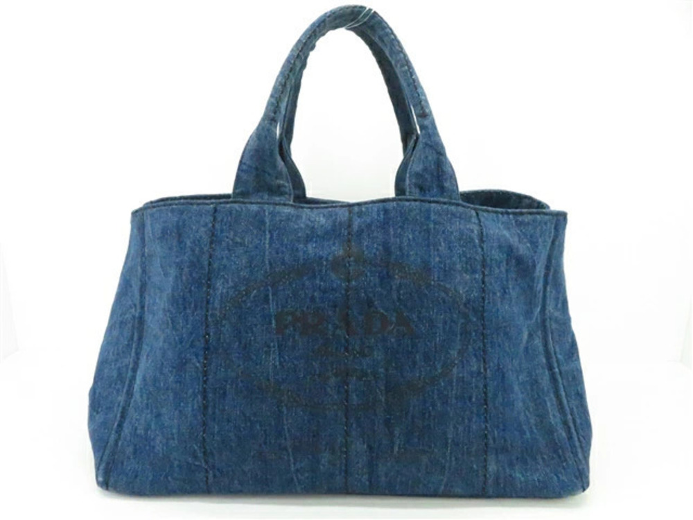 Prada Canapa Bag Handbag Denim